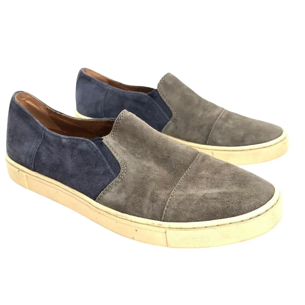 FRYE Blue & Gray Suede Loafers Flats Shoes sz 7